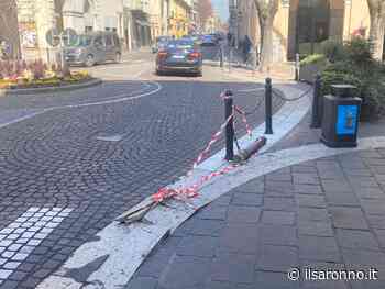 Saronno, strappa paletto e spezza lastra di marmo, polizia locale sulle tracce del camionista maldestro - ilSaronno