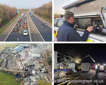 Pictures as crews battle major fire on Accrington Road