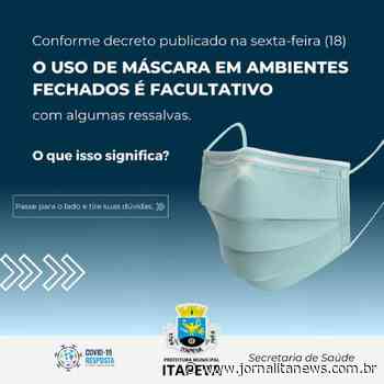 Itapeva flexibiliza o uso de máscaras - Jornal Ita News