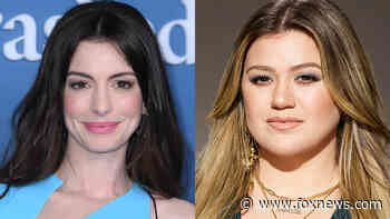 Anne Hathaway makes Kelly Clarkson collapse during singing contest: ‘Jesus, take the wheel’