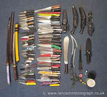 Burnley: Knives of all shapes and sized handed in to the police
