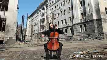 WATCH:  Kharkiv cellist performs in front of ruins