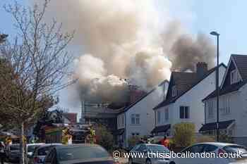 St Augustin’s Avenue South Croydon: Smoke billows in house fire