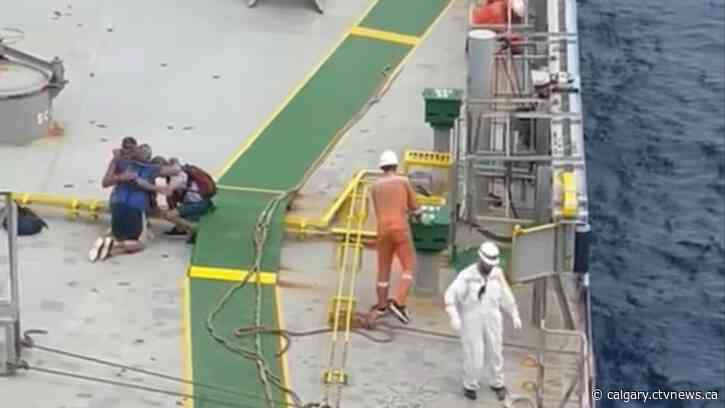 Calgary sailor saved by Russian and Ukrainian oil workers after his boat sinks