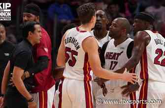 Jimmy Butler, Erik Spoelstra &amp; Udonis Haslem get into heated argument during Heat vs. Warriors I UNDISPUTED