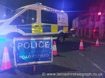 Road closed following collision in Blackburn