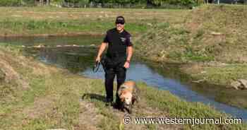 Officer Rescues Elderly, Exhausted Dog Stuck in Mud Along Florida Canal