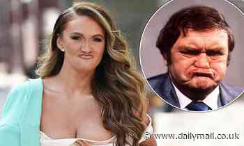 Charlotte Dawson mimics her late father Les' famous comedy pose - Daily Mail