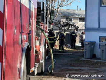 Fire crews make quick work of morning shed fire in Westmount - Kamloops News - Castanet.net