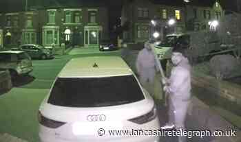 Violent scenes in Blackburn as man is chased and attacked in doorway
