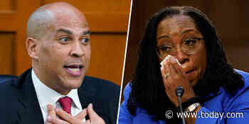 Cory Booker brings Supreme Court nominee Ketanji Brown Jackson to tears with moving speech