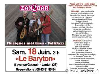 concert bal – au Baryton avec Zanzibar trio Avenue de la Libération,Audenge (33) samedi 18 juin 2022 - Unidivers