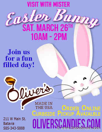 Sponsored Post: Visit with the Easter Bunny at Oliver's Candies tomorrow - The Batavian