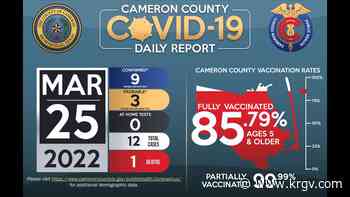 Cameron County reports 1 coronavirus-related death and 12 positive cases of COVID-19 - KRGV