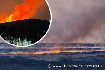 Dramatic pictures show fire that ravaged moorland - The Oldham Times