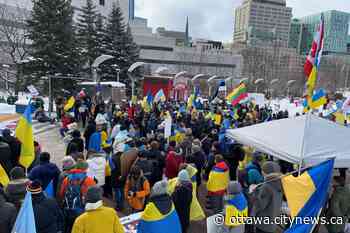 UPDATE: Demonstrators gather outside Ottawa City Hall for Ukraine solidarity rally - Ottawa.CityNews.ca