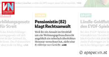 Pensionistin (82) klagt Rechtsanwalt - Vorarlberger Nachrichten | VN.AT