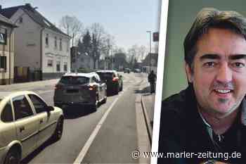 Nicht schön aber selten: Ein Kreisverkehr mit Rückstau durch Ampeln - Marler Zeitung