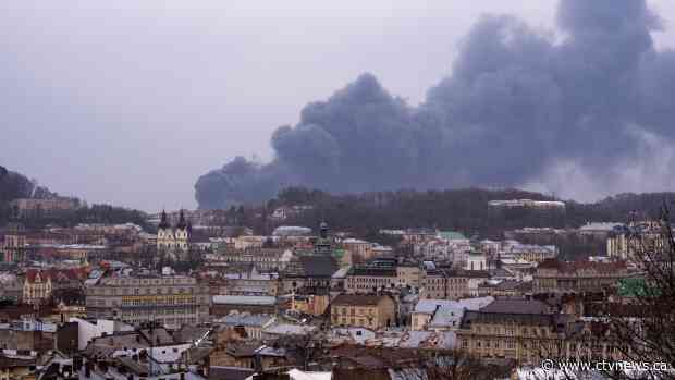 Governor: 3 powerful explosions outside western city of Lviv