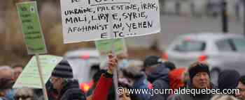 Des Montréalais manifestent contre toutes les guerres