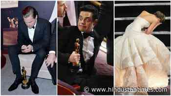 Leonardo's win to Jennifer-Rami's falls: Look at iconic moments at the Oscars - Hindustan Times