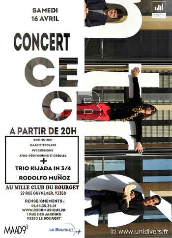 Concert CECB “Trio Kijada in 3/4” Mille Club samedi 16 avril 2022 - Unidivers