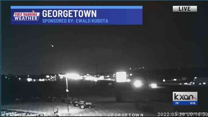VIDEO: Fireball streaks through sky live on Georgetown weather cam
