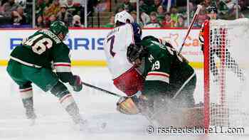 Spurgeon scores in OT as Wild beat Blue Jackets 3-2