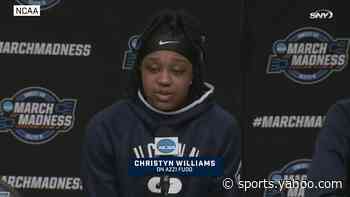 Olivia Nelson-Ododa, Christyn Williams discuss Azzi Fudd, mindset going into Sweet 16 matchup | UConn News Conference - Yahoo Sports