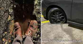Solihull Council accused of 'shirking responsibility' after massive Knowle pothole shreds tyres - Birmingham Live