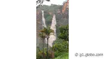Chuvas intensas fazem volume de cachoeira aumentar e impressiona em Natividade: 'Exuberante' - g1.globo.com