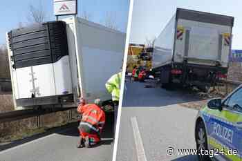 Lkw-Panne bei Dresden: Sattelzug verliert Auflieger während der Fahrt! - TAG24