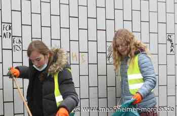 Lampertheimer Schüler sammeln Müll am Bahnhof ein - Lampertheim - Nachrichten und Informationen - Mannheimer Morgen