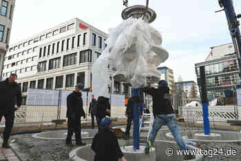 Es geht los! Der neue Marktbrunnen in Chemnitz wird aufgebaut - TAG24
