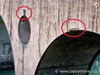 Capua. Una lastra di marmo si stacca dal ponte romano. Preoccupazione dei cittadini. - Capuaonline.com