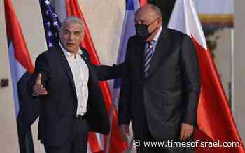 Lapid, Arab FMs at Sde Boker discuss 'advancing a regional security architecture' - The Times of Israel
