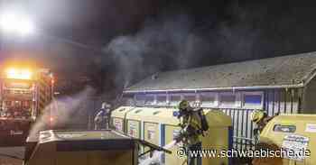 Lindau: Feuerwehr löscht Brand im Papiercontainer am Segelhafen - Schwäbische