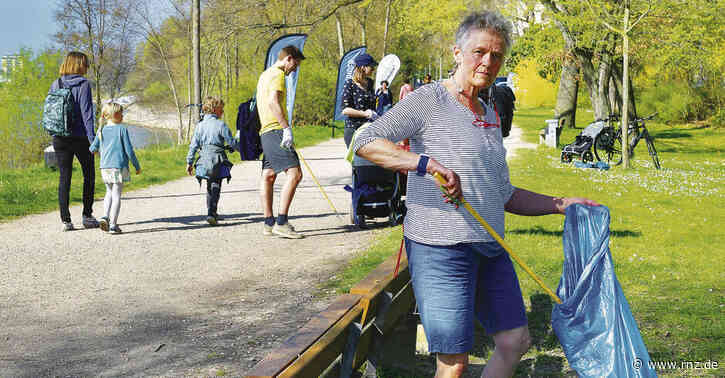 Mannheim:  Frühjahrsputz am Rheinufer