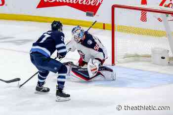 Five observations: Blue Jackets rally late with Oliver Bjorkstrand's goal but lose quickly in OT to Winnipeg - The Athletic