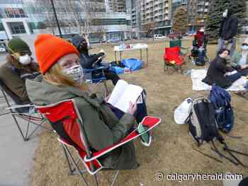 Residents enjoy quiet Central Memorial Park for the first Saturday in months - Calgary Herald