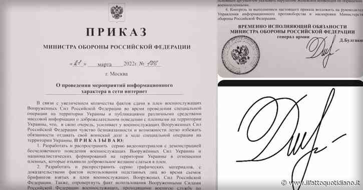 Anonymous: “Documento rivela che Mosca ha ordinato di fare video per screditare i militari ucraini”. Gli interrogativi sulla firma in calce