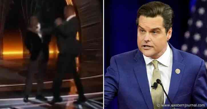 Matt Gaetz Blasts Will Smith, Hypocritical Dems with Scathing Take on Slap Heard Round the World