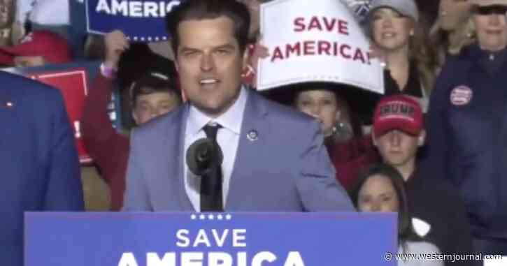 Matt Gaetz Officially Announces He's Nominating Trump for Speaker of House if GOP Defeats Pelosi in 2022