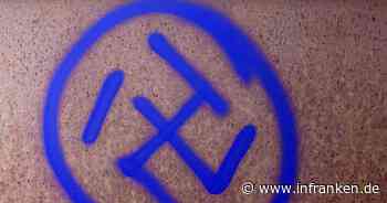 Coburg: Unbekannte Täter lassen Russland-Hass an "Mix Markt" aus - politische Graffitis und zerstochene Reifen