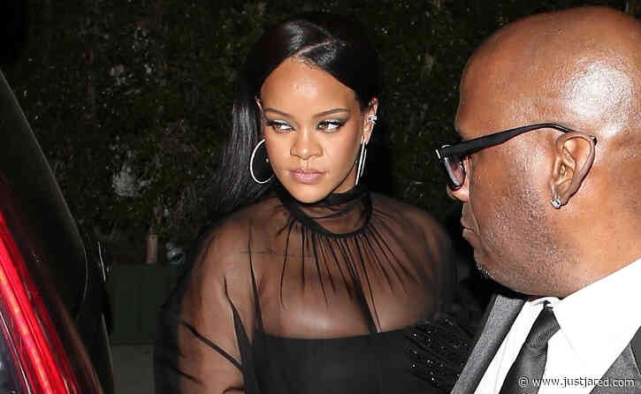 Pregnant Rihanna Spotted Partying Until 5am in Sheer Dress on Oscars Night!