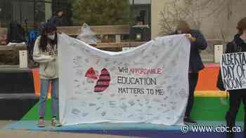 University of Calgary students cut class to protest tuition hikes