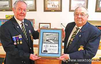 Plaque honouring fallen airman presented to Weyburn Legion - SaskToday.ca