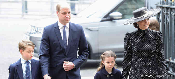 Prince William, Kate Middleton, & Two of the Royal Kids Attend Prince Philip's Memorial Service