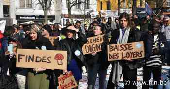Honderden Brusselaars voeren actie voor verlaging van huurprijzen - Het Laatste Nieuws