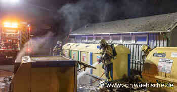 Lindau: Feuerwehr löscht brennenden Altpapiercontainer - Schwäbische